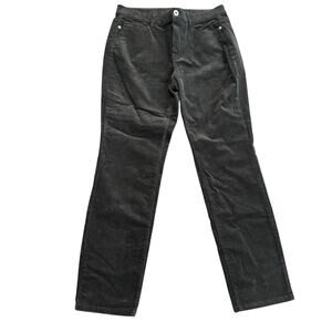 J. Jill Corduroy Pants Women's S Green Tapered Stretch Preppy Minimalist Chino